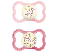 MAM Ciuccio originale, da 0 a 6 mesi, adatto ai denti, realizzato con materiali sostenibili e rinnovabili, tettarella in silicone MAM SkinSoft, con scatola per ciuccio, colore: beige