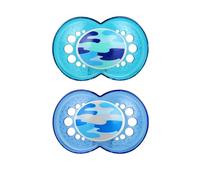 MAM Ciuccio originale per bambini, a forma di capezzolo, aiuta a promuovere uno sviluppo orale sano, mimetico, 16+ (confezione da 2)