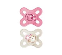MAM Ciuccio originale Start | 0 - 2 mesi | Ciuccio per neonati | 94% accettazione | adatto all'allattamento | 100% delle ostetriche consigliano | silicone SkinSoft | scoiattolo/uccello | 2 pezzi