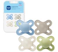 MAM Ciuccio originale Start Matte Baby | Binky per 0-3 mesi | Aspirapolvere in silicone senza BPA | Facile da pulire | Ideale per neonati | Progettato con esperti medici | 4 Count Binkies