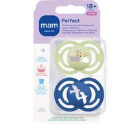 MAM | Ciuccio perfetto 18+ mesi Animali (2 pezzi) colore casuale - Ciuccio per neonati in silicone extra sottile e morbido - tettarella per bambini ideale per un buon sviluppo orale