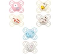 MAM - Ciuccio perfetto per nascita 0-2 mesi (2 pezzi) colore casuale - Ciuccio per neonato in silicone extra sottile e morbido - tettarella per bambini ideale per un buon sviluppo orale