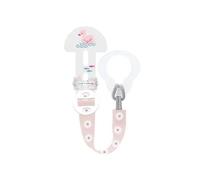 MAM Clip & Cover Catenella Portaciuccio, Catenella ciuccio 0+ mesi regolabile con chiusura a velcro e salvasucchietto, Compatibile con accessori neonato, succhietti e dentaruoli, Rosa