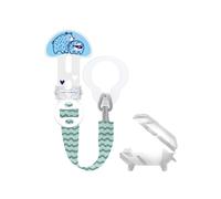MAM Clip it! & Cover portaciuccio con protezione tettarella, supporto regolabile in lunghezza con anello rimovibile, adatto per ciuccio, massaggiagengive e giocattoli, orso