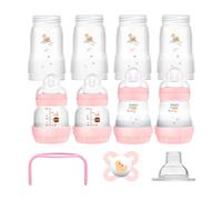 MAM Easy Start™ Anti-Colic Set biberon, funzione autosterilizzante,- Set biberon, tettarella, ciuccio - la soluzione ideale per i neonati, 0+ rosa-creme