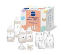 MAM Easy Start Anti-Colic Starter Set con ciuccio, bottiglie e maniglie, set regalo per bambini, dalla nascita, beige