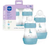 MAM Easy Start Matte - Biberon anti-colica, 142 ml (2 pezzi), tettarella a flusso lento, Baby Boy