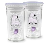 MAM Easy to Drink Cup 360° (Set da 2 x 290 ml), Tazza bambini 8m+ con valvola 360° a prova di perdita, Bicchiere antigoccia bambini portatile, Accessori neonato in Tritan trasparente, Lilla