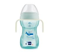 MAM Fun to Drink Cup Night, con Manici che si Illuminano al Buio e Beccuccio Rigido, 8+ Mesi, 270 ml, Azzurro