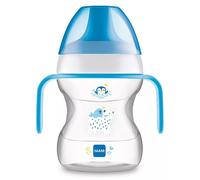 MAM Tazza Learn to Drink 190 ml 6+ mesi, beccuccio anti-goccia, manici antiscivolo Azzurro
