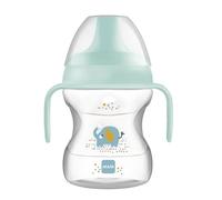 MAM Tazza Learn to Drink 190 ml 6+ mesi, beccuccio anti-goccia, manici antiscivolo Azzurro