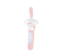 MAM Massaging Brush, Spazzolino con Setole Morbide, con Anello di Protezione, 3+ mesi, Rosa