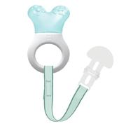 MAM Mini dispositivo di raffreddamento e clip, giocattolo per dentizione con elemento di raffreddamento riempito ad acqua, adatto dalla nascita ai 3 anni, sollievo per gengive dolorose e sensibili