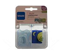 Mam Night Succhietto in Silicone, 2-6 Mesi, Assortiti, 2 Pezzi