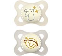 MAM Original Night 0m+ ciuccio Beige/ Grey 2 pz