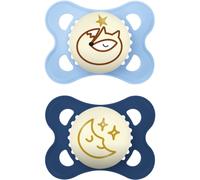 MAM Original Night 0m+ ciuccio Blue 2 pz