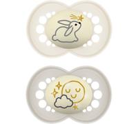MAM Original Night 16m+ ciuccio Grey/ Beige 2 pz