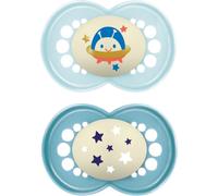 MAM Original Night 6m+ ciuccio Turquoise 2 pz