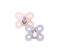 MAM Succhietto Original Start 0-2 mesi Silicone – 2 pezzi Rosa/Grigio