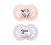 Succhietti original 16+ silicone bio-circolare conf. doppia rosa/verde - mam