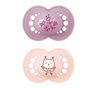 MAM Original Succhietto 6+ mesi, Set da 2 ciucci, Rosa/Lilla