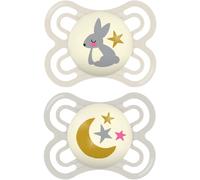 MAM Perfect Night 0+ months ciuccio Beige/ Grey 2 pz