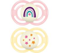 MAM Perfect Night 16+ months ciuccio Pink/ Yellow 2 pz