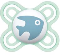 Succhietto perfect start 0-2m silicone bio-circolare conf.singola verde e blu- mam