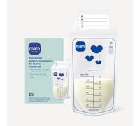 MAM Sacchetti per latte materno, capacità 180 ml, adatti per frigorifero e congelatore, consentono una conservazione verticale o orizzontale, facili da riempire, senza perdite, 25 pezzi