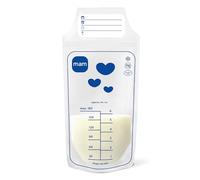 MAM Sacchetti per latte materno | Sacchetti per allattamento in materiale privo di BPA e BPS | Sacchetti per latte a prova di perdite con chiusura a doppia pressione | Pratico fondo | Piatto e