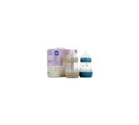 MAM Set di 2 biberon Easy Start anticolica 0+ mesi flusso lento (2 x 160 ml) azzurro + verde - Biberon per ridurre le coliche e il disagio del bambino - Biberon per l'allattamento