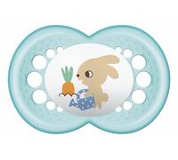 MAM, Set di succhietti in silicone, in contenitore sterile, 6 + mesi, 2 pz., Colori assortiti (multicolore)