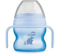 Mam Starter Cup Tazza Bambini 150 Ml Per Latte o Acqua, 4+ Mesi, Beccuccio Extra Morbido Anti-goccia, Forma Arrotondata, Pratici Manici Antiscivolo, Azzurro, 1 Pezzo