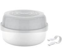 MAM Sterilizzatore a microonde I per sterilizzazione rapida e semplice a vapore o acqua fredda | Sterilizza fino a 6 bottiglie in 5 minuti | Accessori per bambini | Grigio