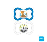 MAM - Succhietti Air 6+m in silicone 2pz, Azzurro