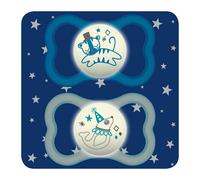 Bamed Baby Italia Mam Air Night Succhietto 6+ Mesi Silicone Doppio Maschio