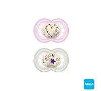 MAM - Succhietto Original Night 16+ in silicone 2pz, Rosa