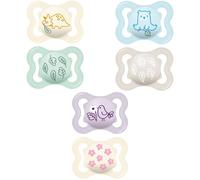 MAM Succhietto Supreme 2-6 mesi (2 pezzi) colore casuale - Ciuccio per neonati in silicone ultra sottile e morbido - tettarella per bambini ideale per un buon sviluppo orale