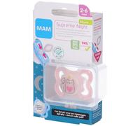 MAM Baby MAM SUCCHIETTO SUPREME NIGHT 2-6 SILICONE SINGLE BOX FEMMINA