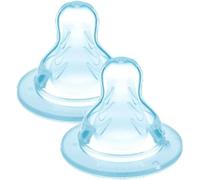 MAM Tettarella Anti-Goccia (Set da 2), Tettarella MAM piatta e simmetrica in morbido Silicone SkinSoft, Kit da 2 accessori neonato 4+ mesi per l'allattamento con latte materno e in latte polvere