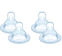 MAM Tettarella Misura 3 (Set da 2), Tettarella MAM piatta e simmetrica in morbido Silicone SkinSoft, Kit da 2 accessori neonato 4+ mesi per l'allattamento con latte materno e in latte polvere