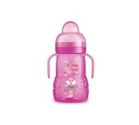 MAM Tazza Trainer 220 ml – Tettarella antigoccia in silicone, beccuccio extra-morbido, rosa