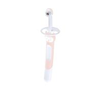 MAM Training Brush, Spazzolino Denti per Bambini con Manico Lungo, con Anello di Protezione, 5+ Mesi, Rosa