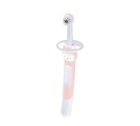 MAM Training Brush, Spazzolino Denti per Bambini con Manico Lungo, con Anello di Protezione, 5+ Mesi, Rosa