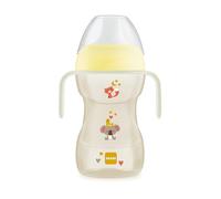 MAM Vaso Fun to Drink D122 - Bicchiere per imparare con bocchino e coperchio per bebè da 8 mesi in su 270 ml - Neutro