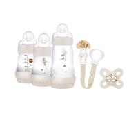 Mam Welcome To The World Set Regalo con 3 Biberon Easy Start Ciuccio e Portaciuccio Neutro