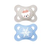 MAM Baby MAM ORIGINAL 2-6 WINTER LIMITED EDITION SILICONE MASCHIO 2 PEZZI