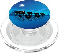 Mama Bear 3 Cubs - Presa per telefono con cielo notturno, colore: Blu girasole PopSockets PopGrip per MagSafe
