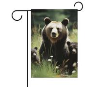Mama Bear - Bandiere da giardino primaverili ed estive, 30 x 45 cm, double-face, per esterni, stagionali, per patio, cortile, terrazza, veranda, giardino, terrazza, balcone, prato, decorazione per la