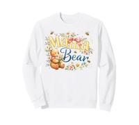 Mama Bear Floreale Acquerello Carino Primavera Felpa